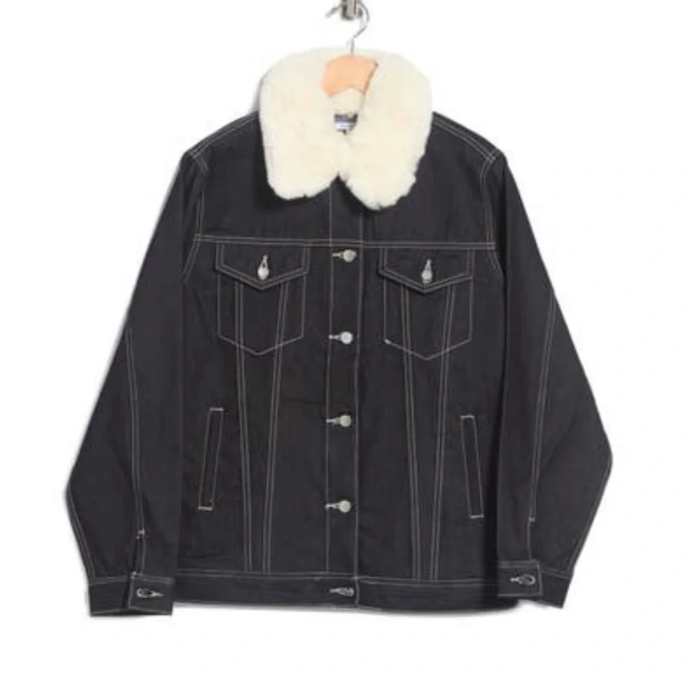 WeWoreWhat Boyfriend Jacket With Faux Fur - Picture 7 of 8